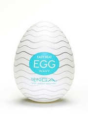 Tenga Huevo Wavy, Funda Masturbadora, 4.9 x 6.1 x 4.9 cm